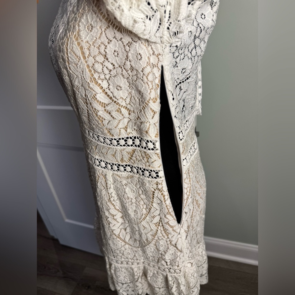 SAYLOR White Lace Mini Dress - Picture 8 of 13